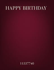Happy Birthday SATB choral sheet music cover Thumbnail